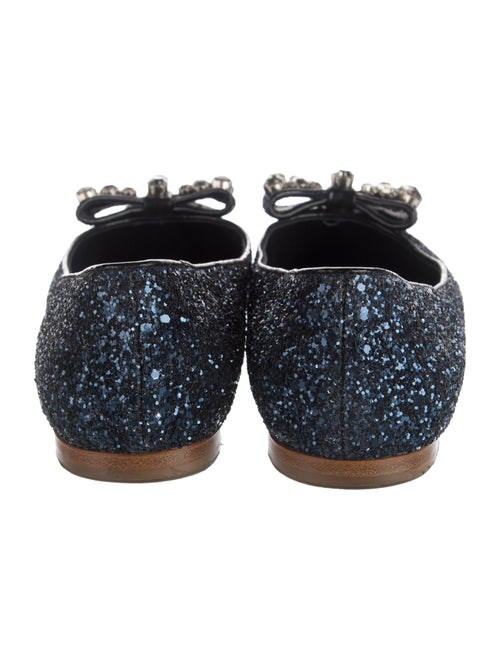 Miu Miu Glitter Glitter Accents Ballet Flats