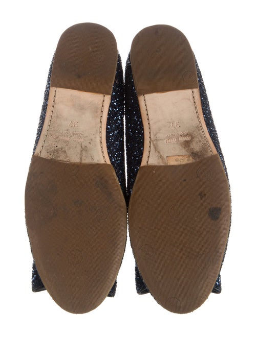 Miu Miu Glitter Glitter Accents Ballet Flats