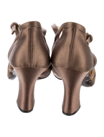 Miu Miu Satin T-Strap Pumps