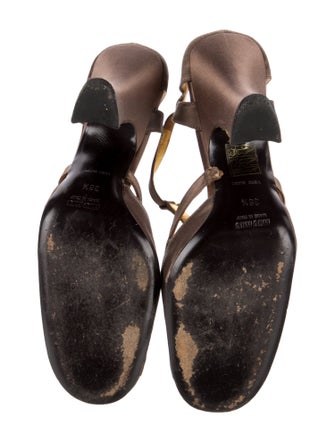 Miu Miu Satin T-Strap Pumps