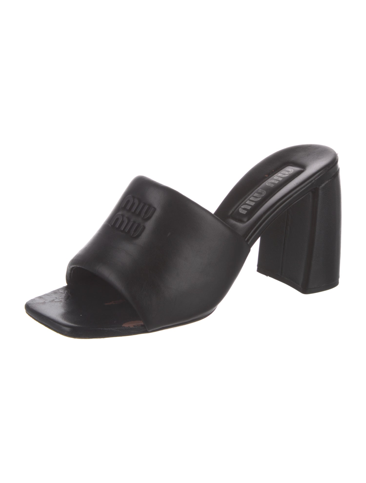 Miu Miu Leather Slides