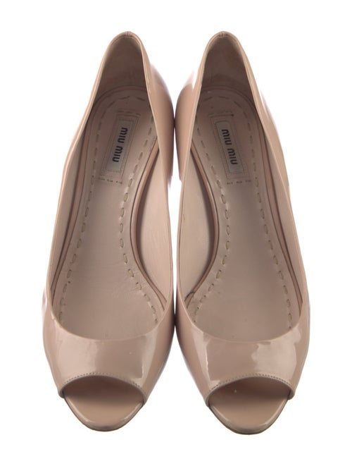 Miu Miu Patent Leather Crystal Embellishments Pumps