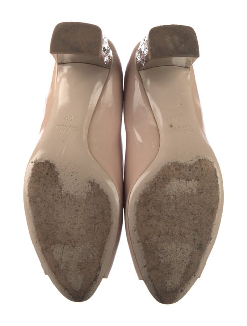 Miu Miu Patent Leather Crystal Embellishments Pumps