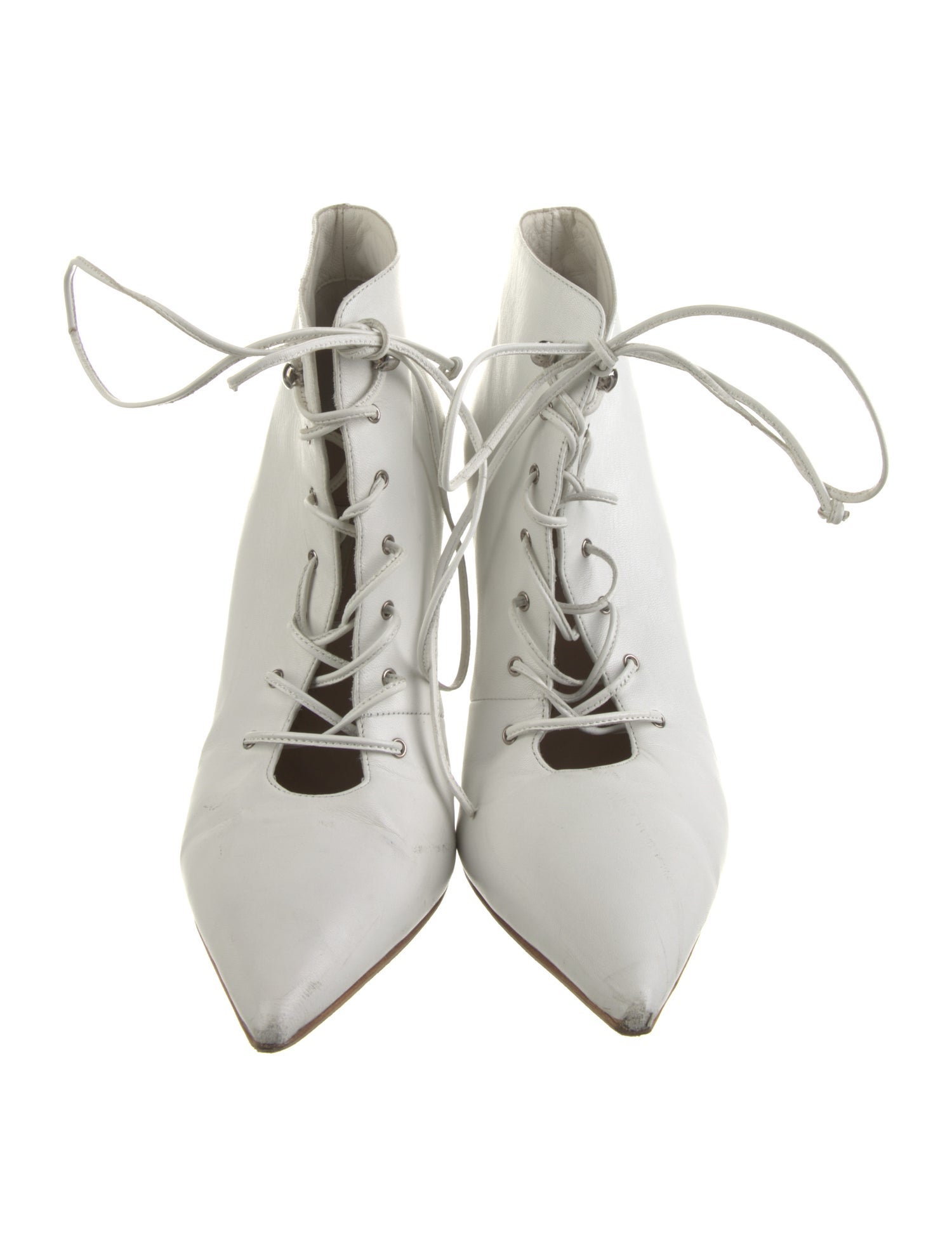 Miu Miu Leather Lace-Up Boots