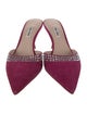 Miu Miu Suede Crystal Embellishments Mules