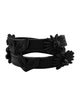 Miu Miu Crystal & Leather Double Wrap Bracelet