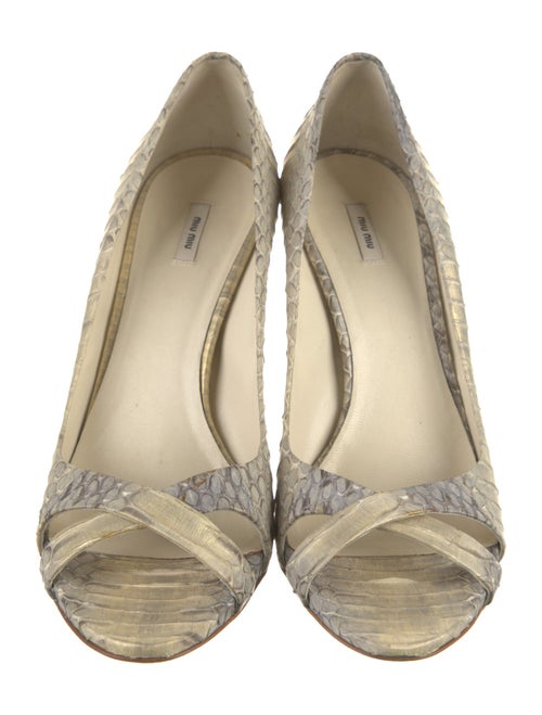 Miu Miu Leather Animal Print Pumps