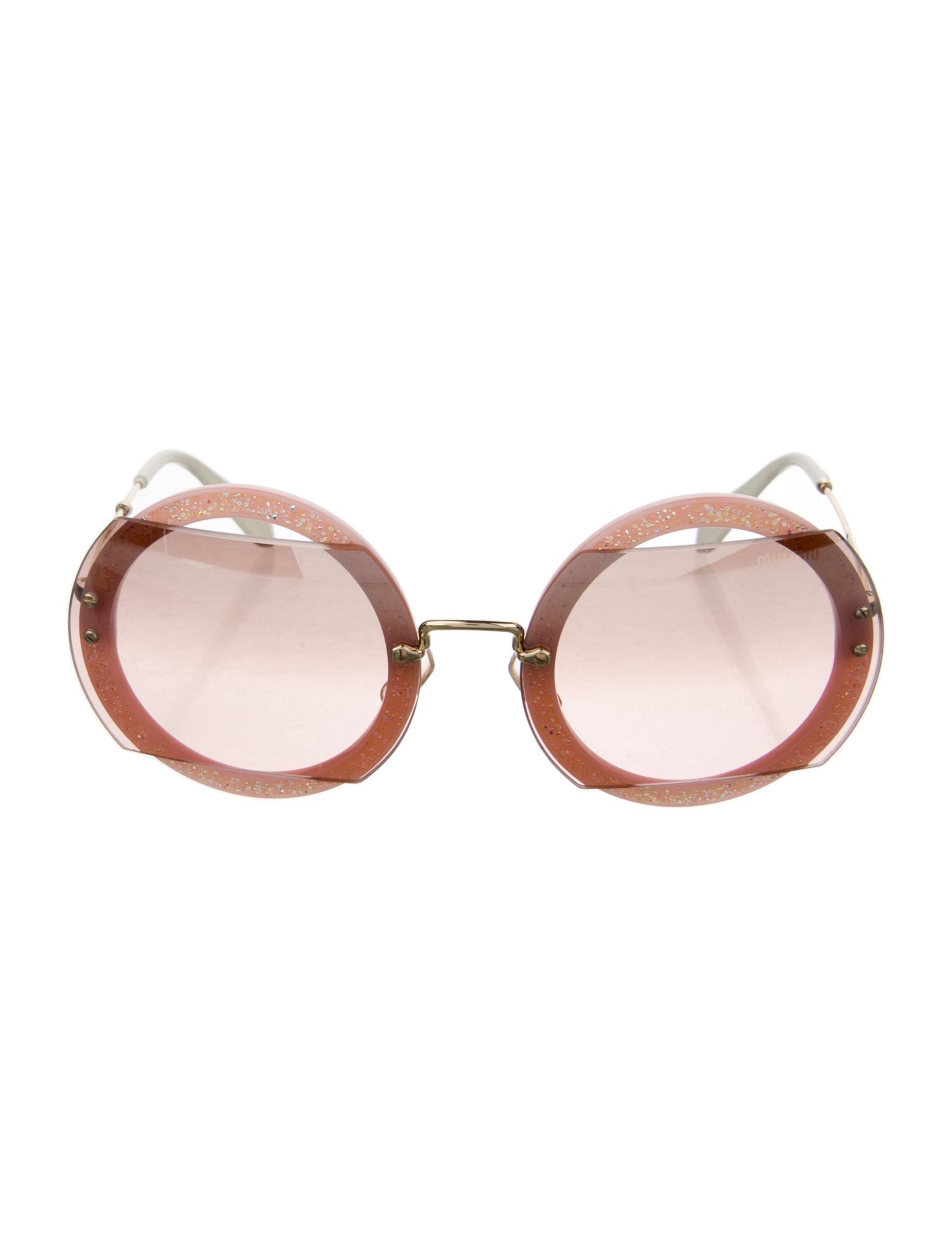 Miu Miu Round Mirrored Sunglasses