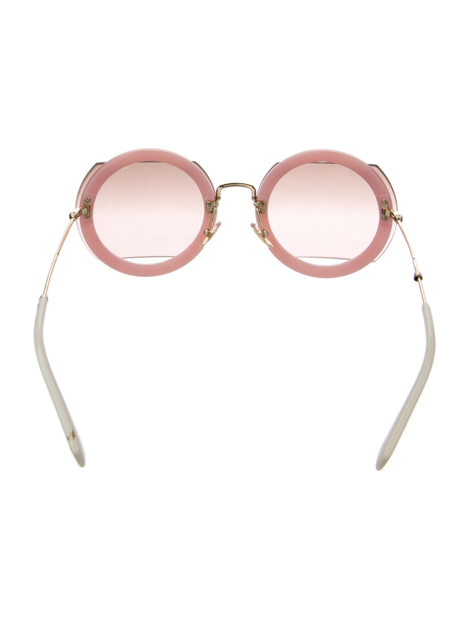 Miu Miu Round Mirrored Sunglasses