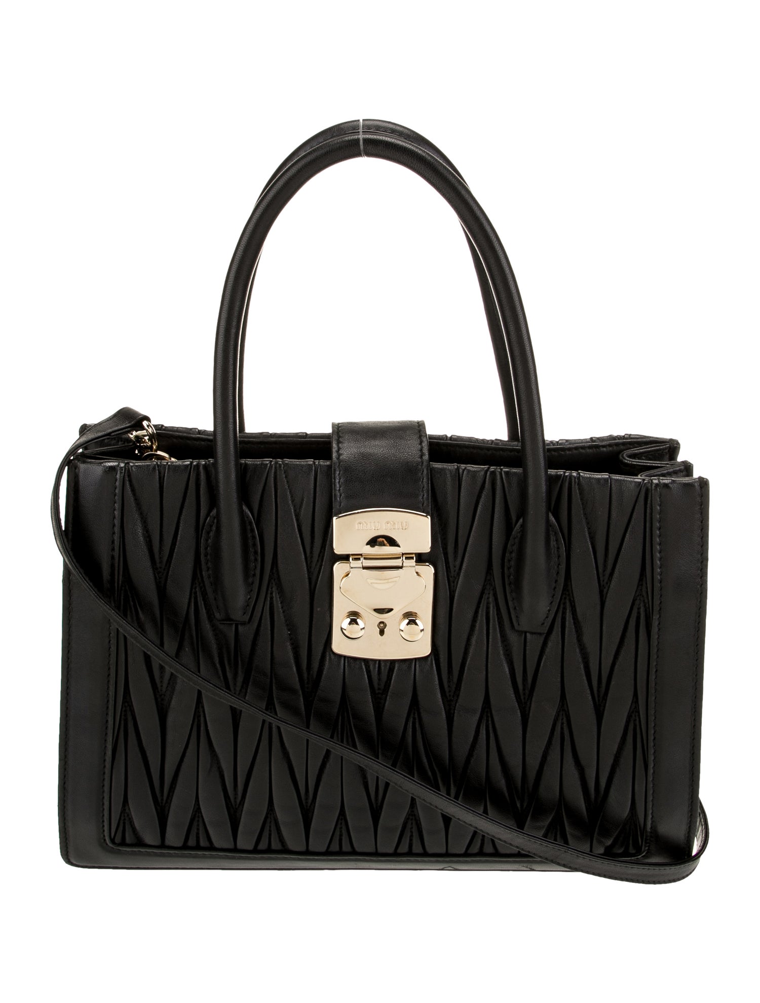 Miu Miu Leather Top Handle Bag