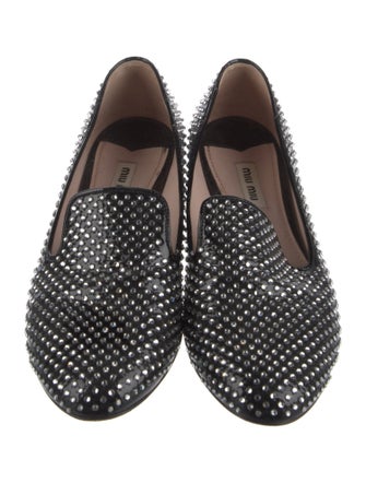 Miu Miu Patent Leather Printed Loafers