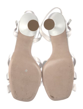 Miu Miu Satin Crystal Embellishments Sandals