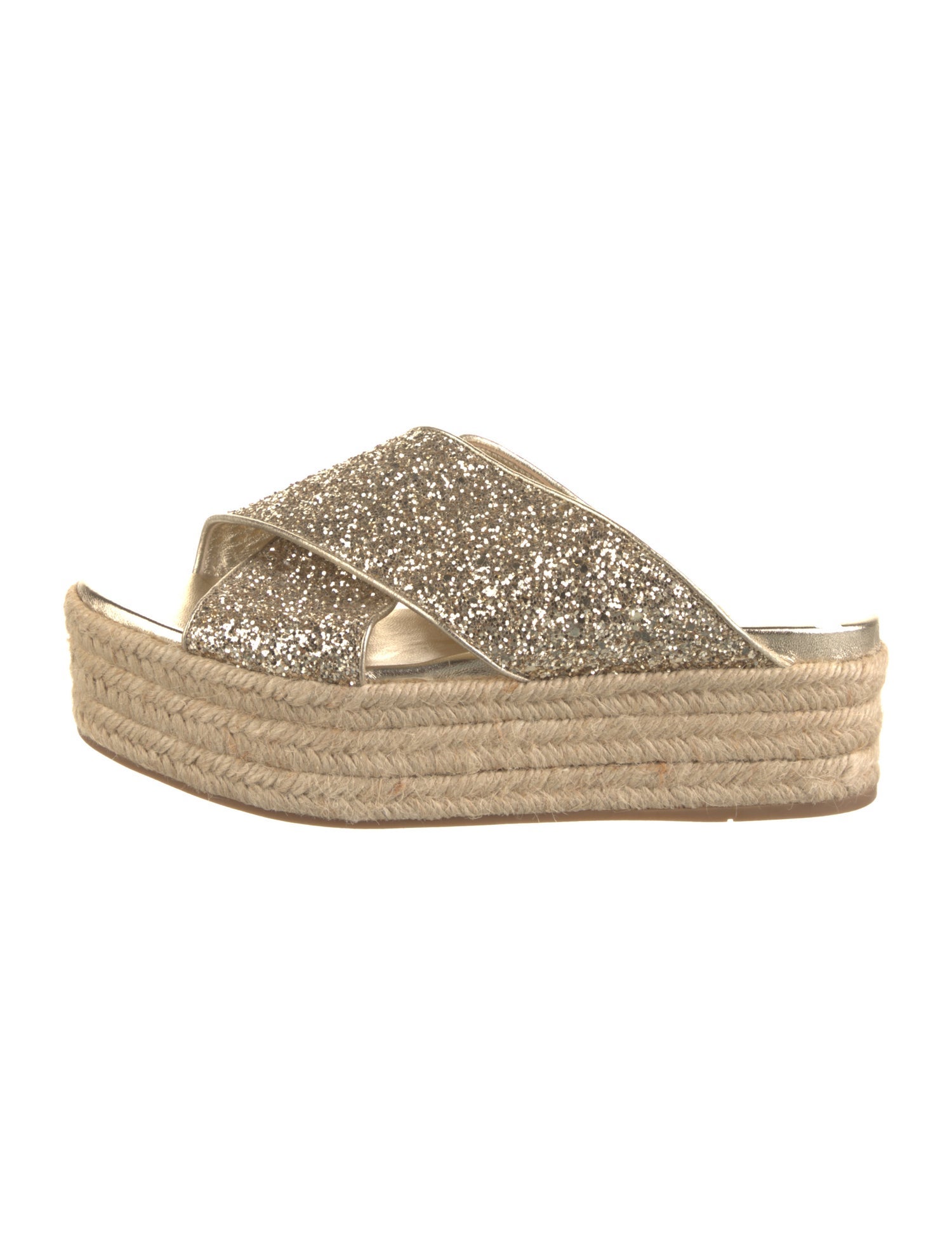Miu Miu Glitter Glitter Accents Espadrilles