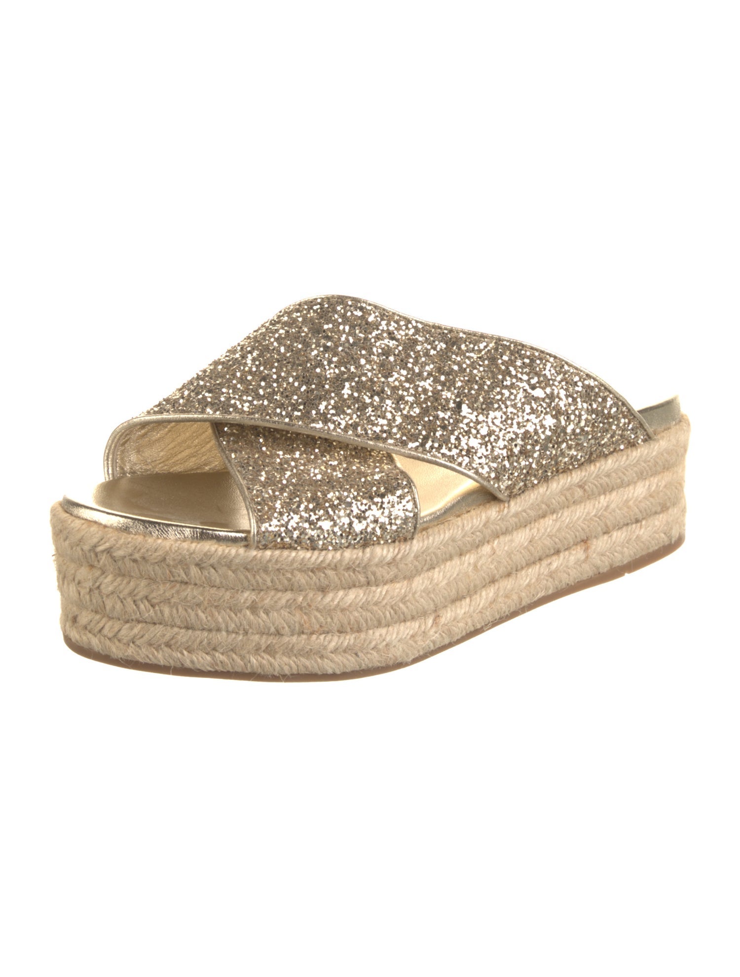 Miu Miu Glitter Glitter Accents Espadrilles