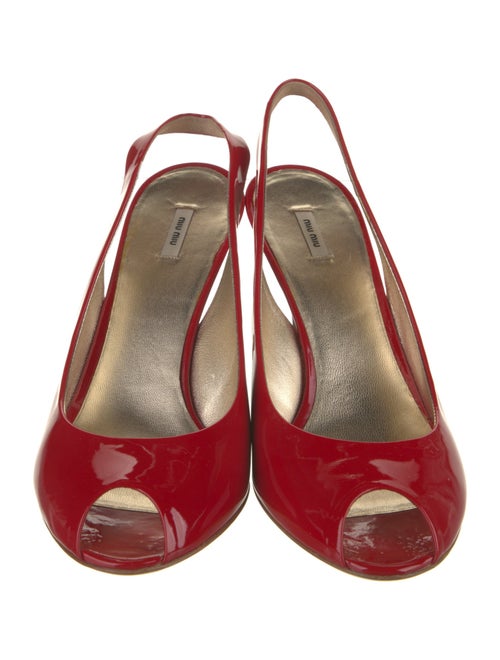 Miu Miu Patent Leather Slingback Pumps