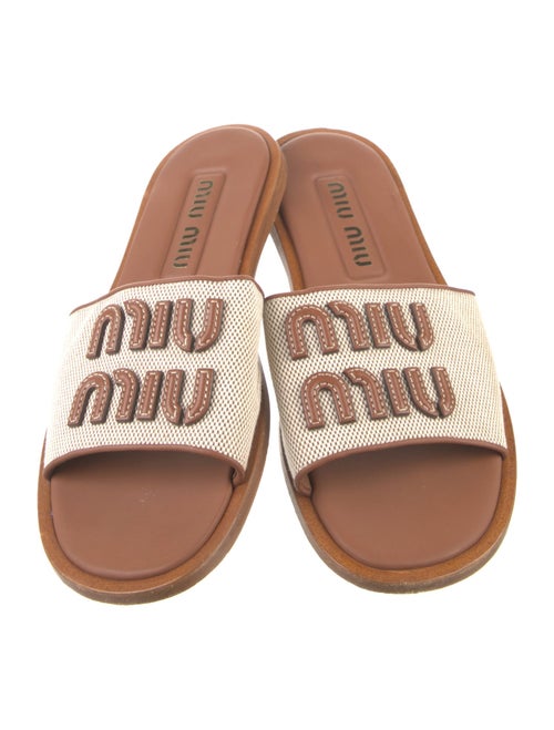 Miu Miu Straw Printed Slides