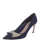 Miu Miu Suede Bow Accents Pumps