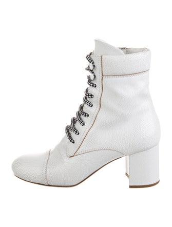 Miu Miu Leather Combat Boots