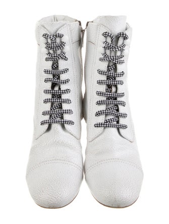 Miu Miu Leather Combat Boots