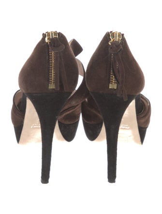 Miu Miu Suede T-Strap Pumps