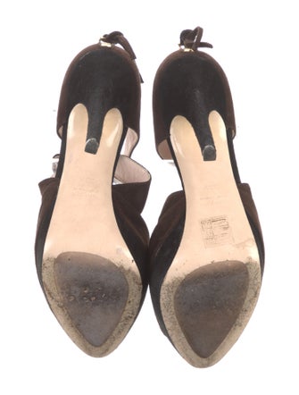 Miu Miu Suede T-Strap Pumps