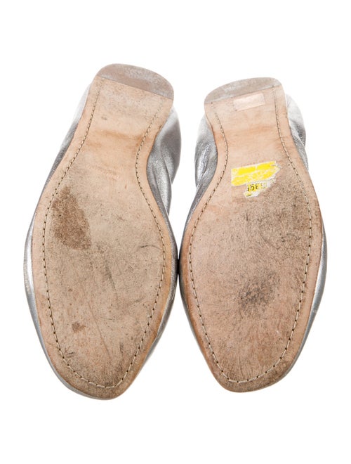 Miu Miu Leather Crystal Embellishments Ballet Flats