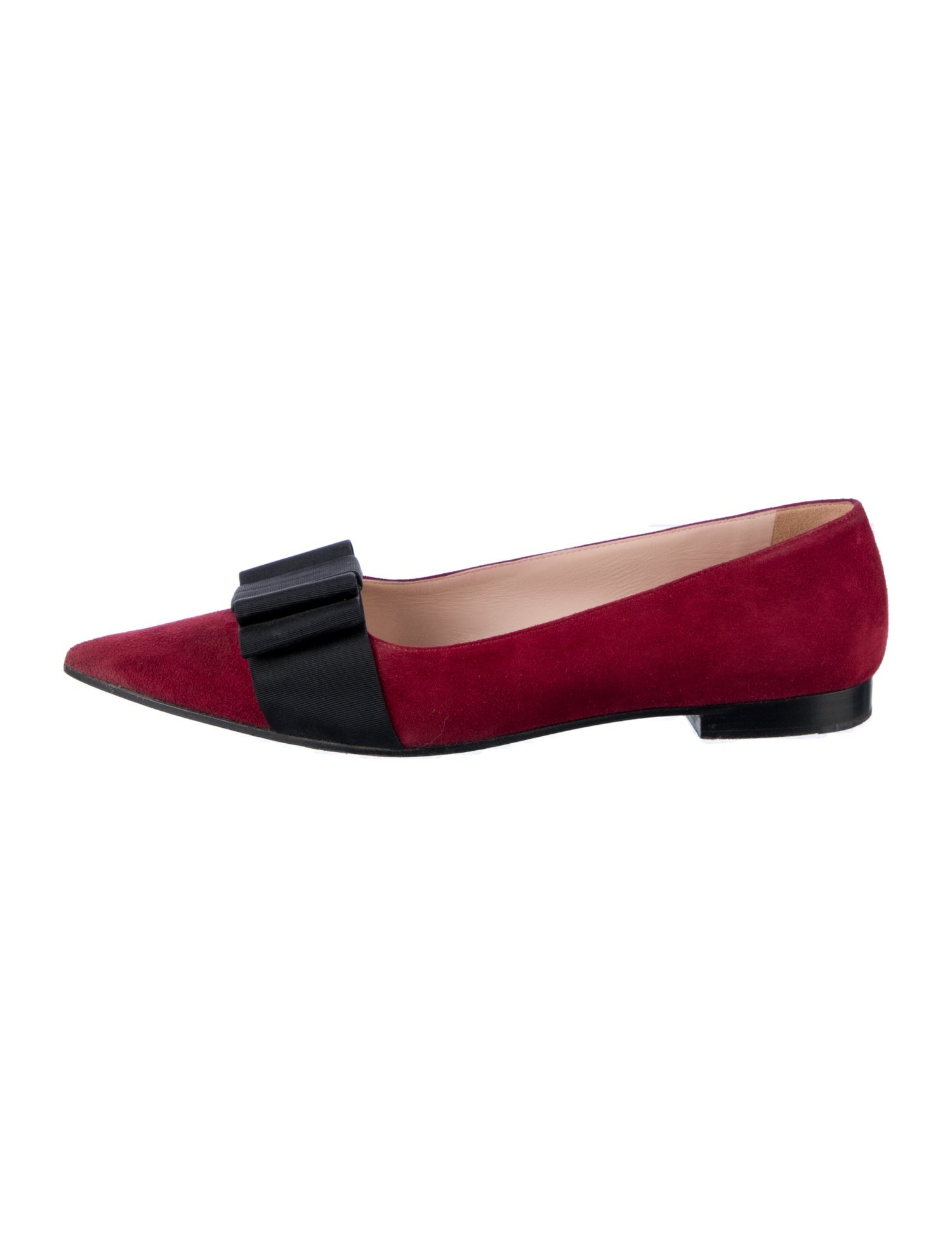 Miu Miu Suede Colorblock Pattern Flats