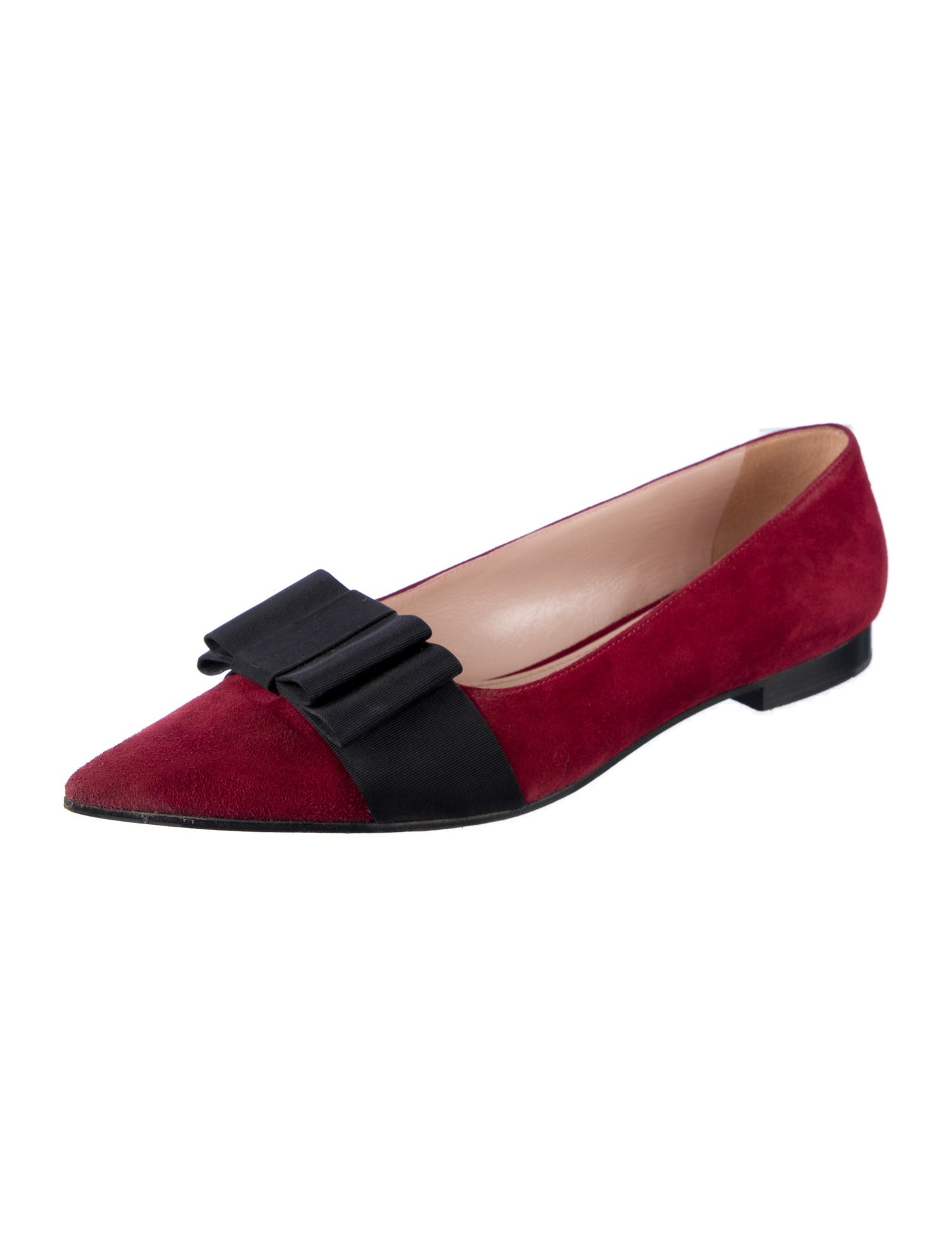 Miu Miu Suede Colorblock Pattern Flats