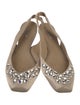 Miu Miu Satin Crystal Embellishments Slingback Flats