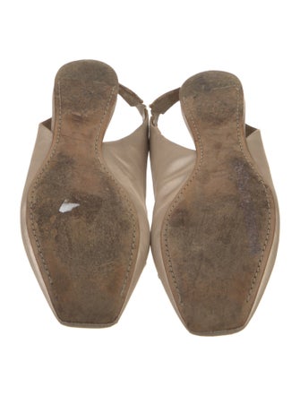 Miu Miu Satin Crystal Embellishments Slingback Flats