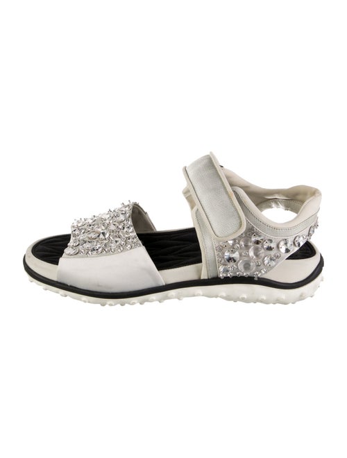Miu Miu Satin Crystal Embellishments Sandals
