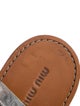 Miu Miu Leather Crystal Embellishments Slides