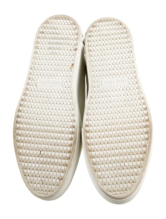 Miu Miu Leather Crystal Embellishments Sneakers