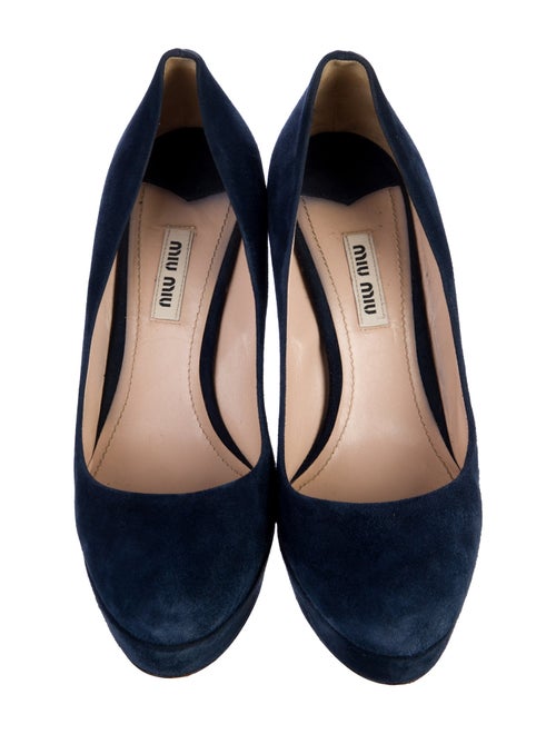 Miu Miu Suede Glitter Accents Pumps