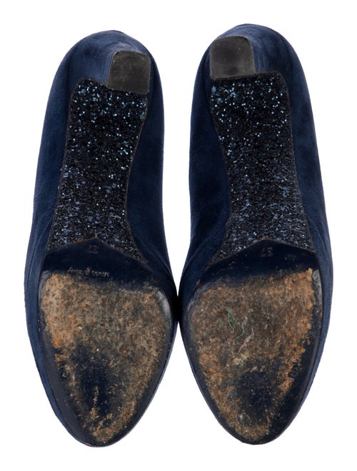 Miu Miu Suede Glitter Accents Pumps