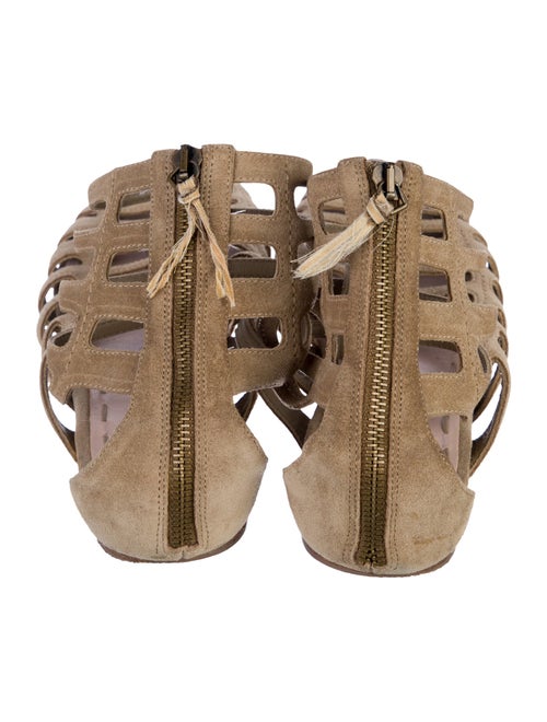 Miu Miu Suede Animal Print Gladiator Sandals