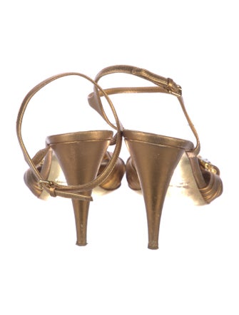 Miu Miu Leather Crystal Embellishments Sandals