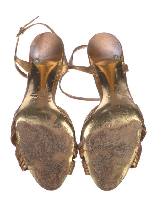 Miu Miu Leather Crystal Embellishments Sandals