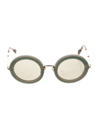 Miu Miu Round Mirrored Sunglasses