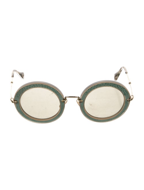 Miu Miu Round Mirrored Sunglasses