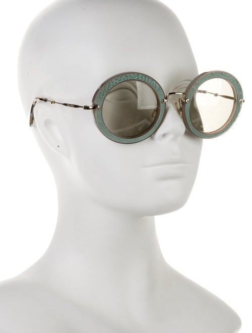 Miu Miu Round Mirrored Sunglasses