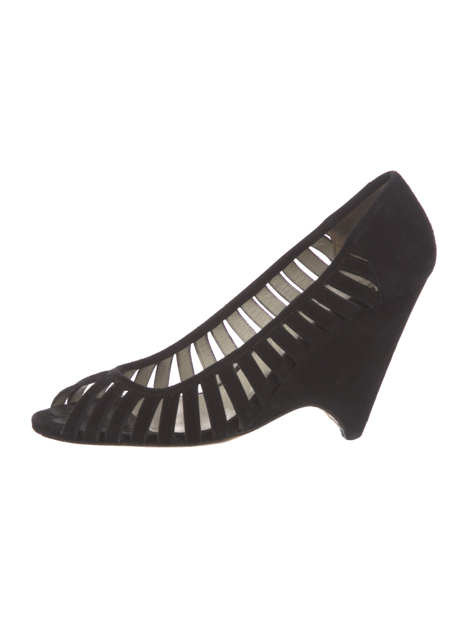 Miu Miu Suede Cutout Accent Sandals