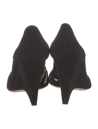 Miu Miu Suede Cutout Accent Sandals