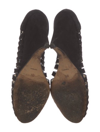 Miu Miu Suede Cutout Accent Sandals