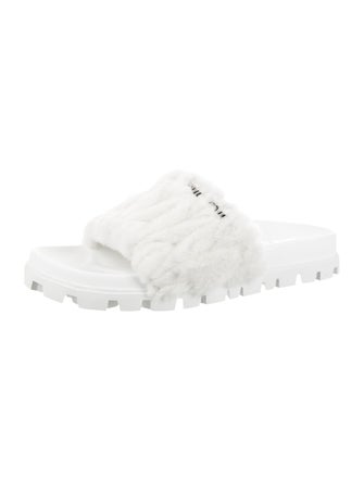 Miu Miu Shearling Slides