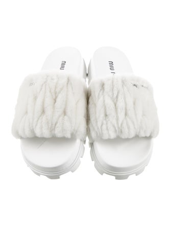 Miu Miu Shearling Slides