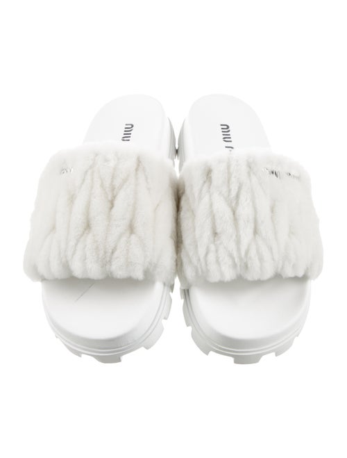 Miu Miu Shearling Slides