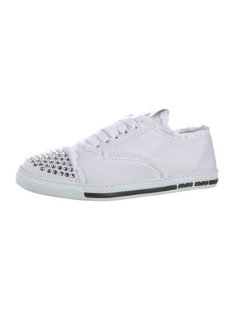 Miu Miu Crystal Embellishments Sneakers