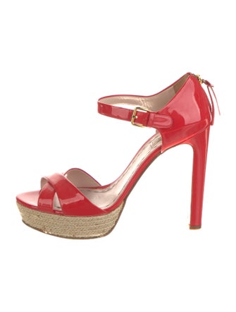 Miu Miu Patent Leather T-Strap Sandals