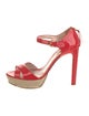 Miu Miu Patent Leather T-Strap Sandals